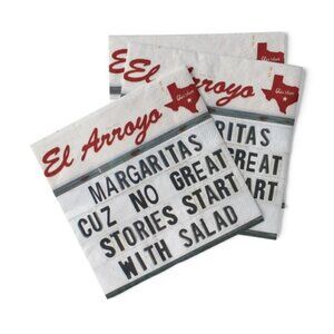 El Arroyo Paper Napkins (40) Margaritas Cuz No Great Stories Start With Salad